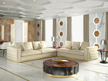 LABYRINTH - Corner velvet sofa by Guerra Vanni - view 2